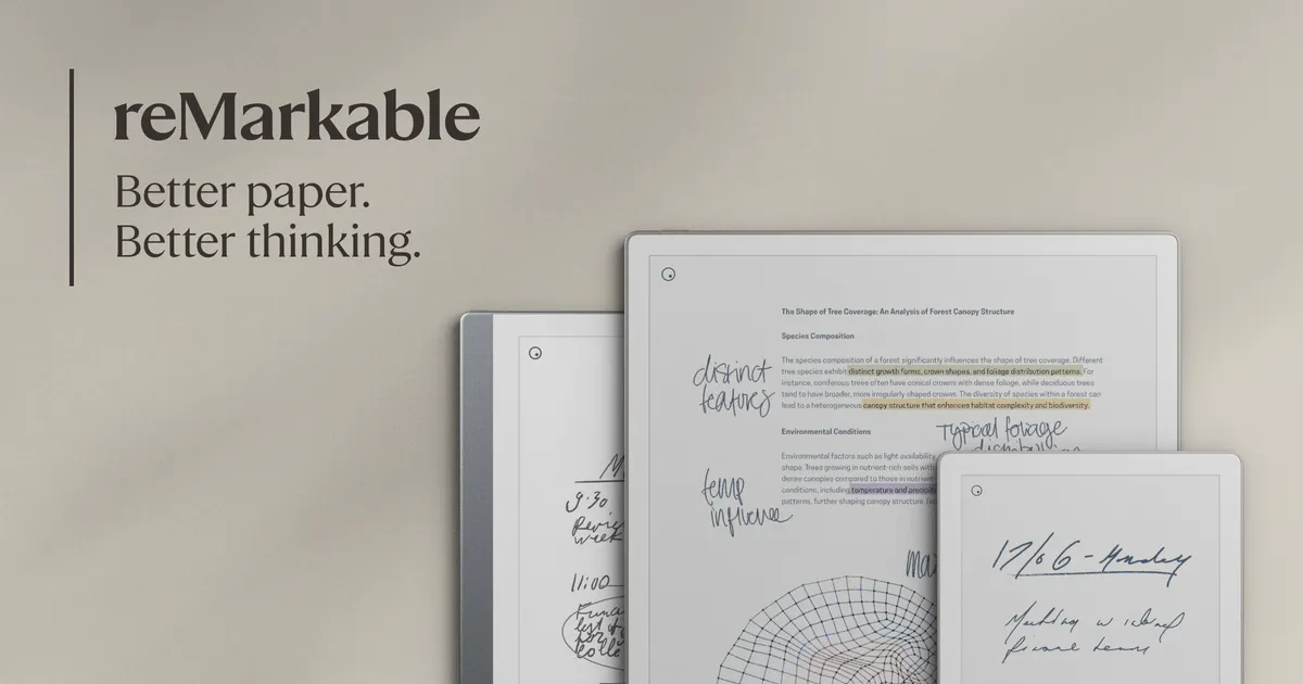 reMarkable: The Paper Tablets for Focused Work | reMarkable