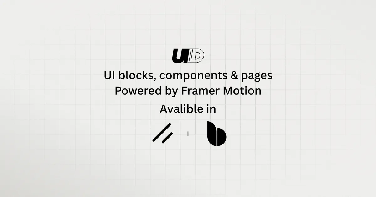 UI Components, Blocks & Pages
